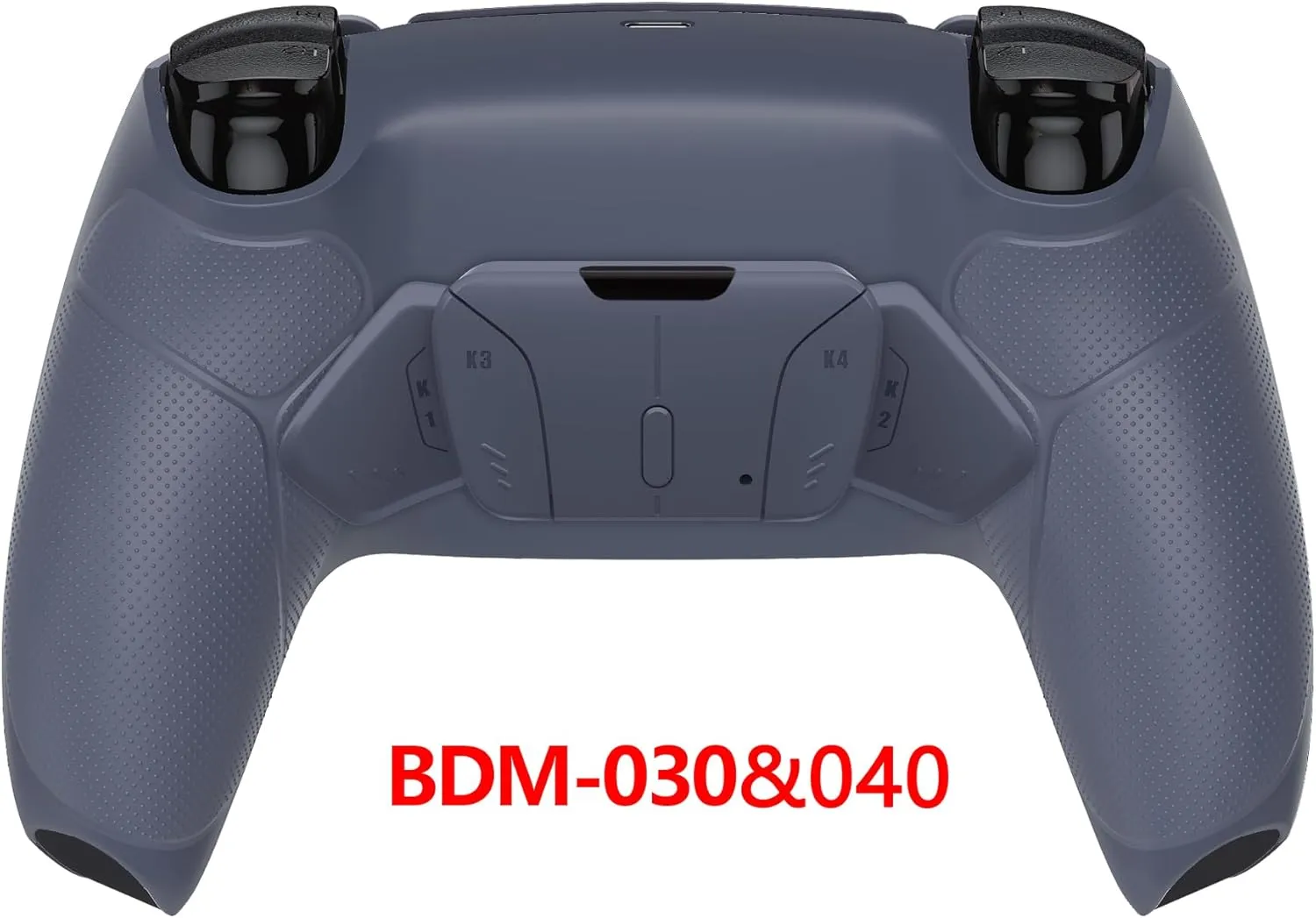 eXtremeRate Sterling Silver Rubberized Grip Programable RISE4 Remap Kit for PS5 Controller BDM-030 040 050 Models, Upgrade Board, Redesigned Back Shell, 4 Back Buttons for PS5 Controller
