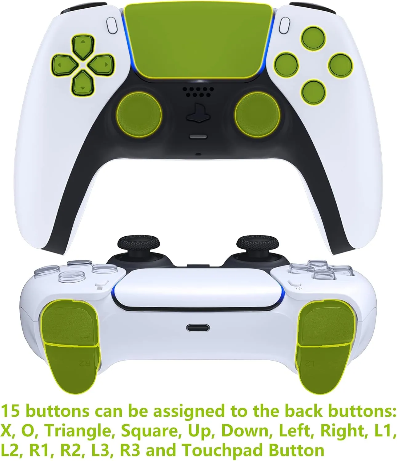 eXtremeRate Sterling Silver Rubberized Grip Programable RISE4 Remap Kit for PS5 Controller BDM-030 040 050 Models, Upgrade Board, Redesigned Back Shell, 4 Back Buttons for PS5 Controller