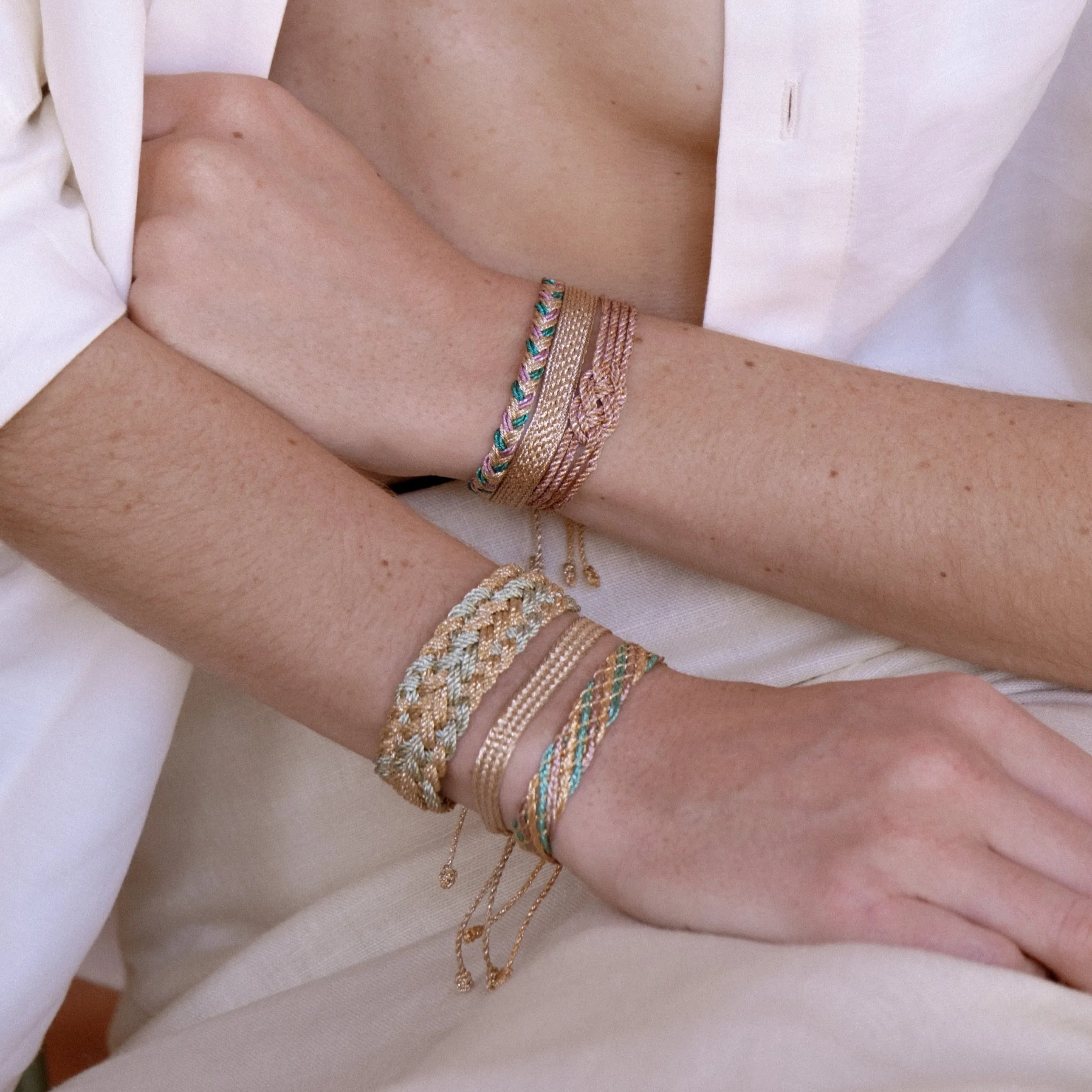 Eya n°2 Bracelet in Rose Gold Tiffany Blue