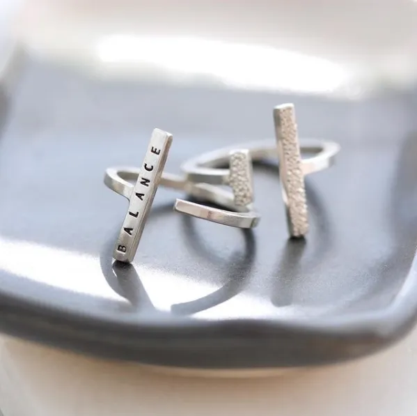 Fearless: Single Bar Ring by Christina Kober