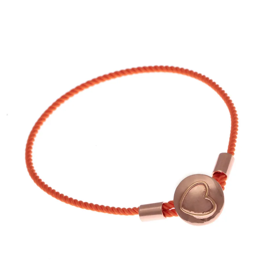 FESTIVAL TIME! 65%  DISCOUNT  18ct Rose Gold  Vermeil Heart Caring Bracelet
