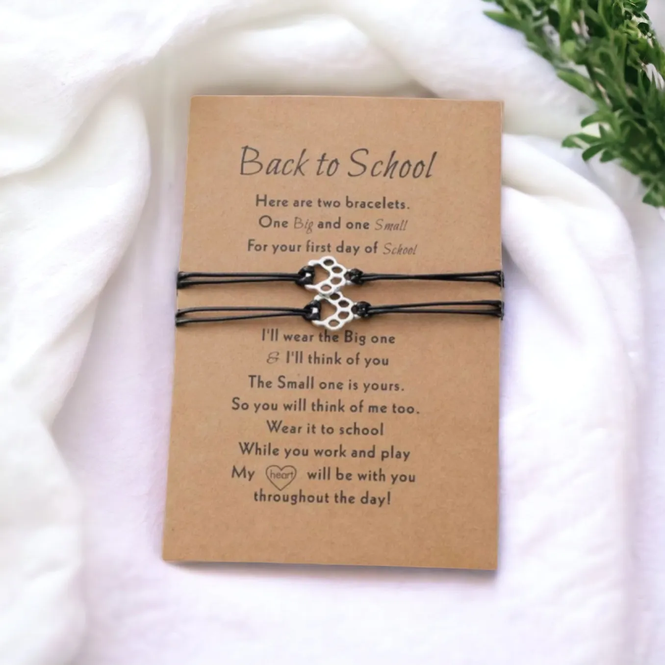 First Day of School Bracelet - Handmade Jewelry, Friendship Bracelet, Courage Bracelet, Kindergarten, Student Wish Bracelet, New School