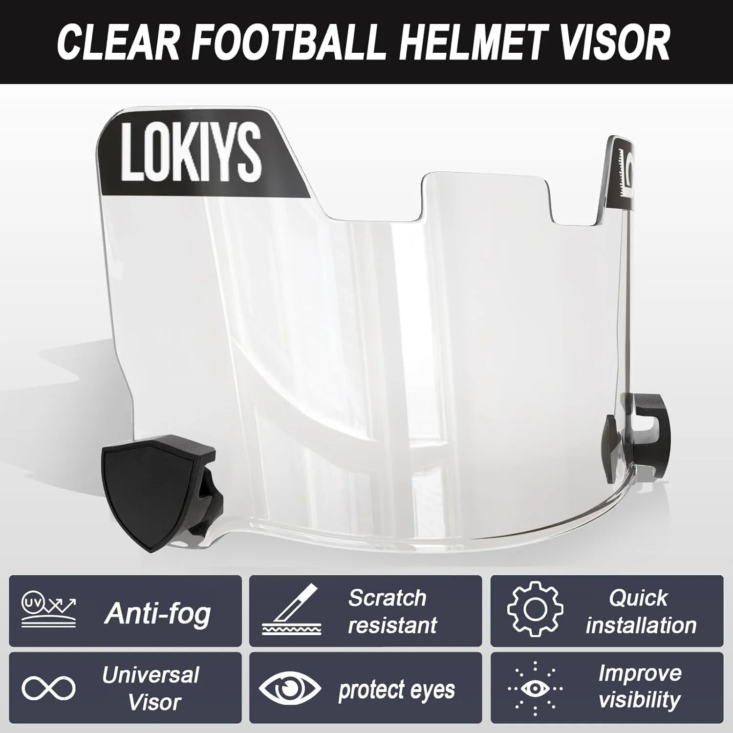 Football Visor - for Youth Football Helmets & Adult Football Helmets