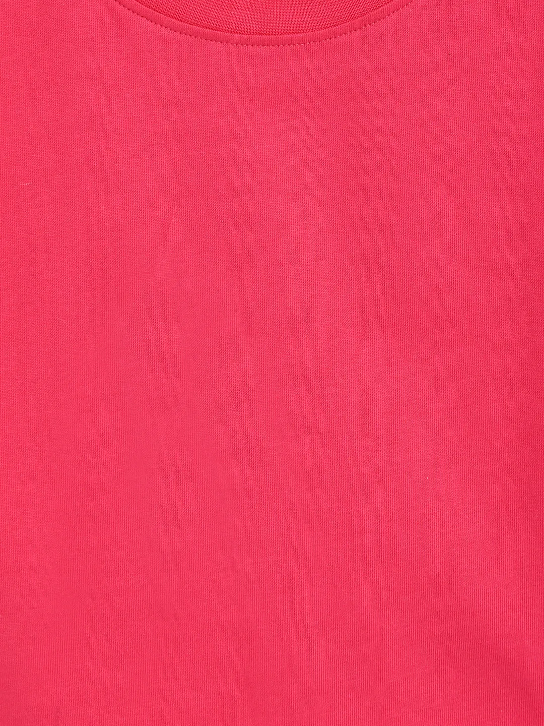 Girls Hot Pink Cotton T-Shirt