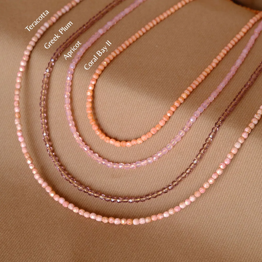 Glass Beaded Bracelet - Silver Clasp