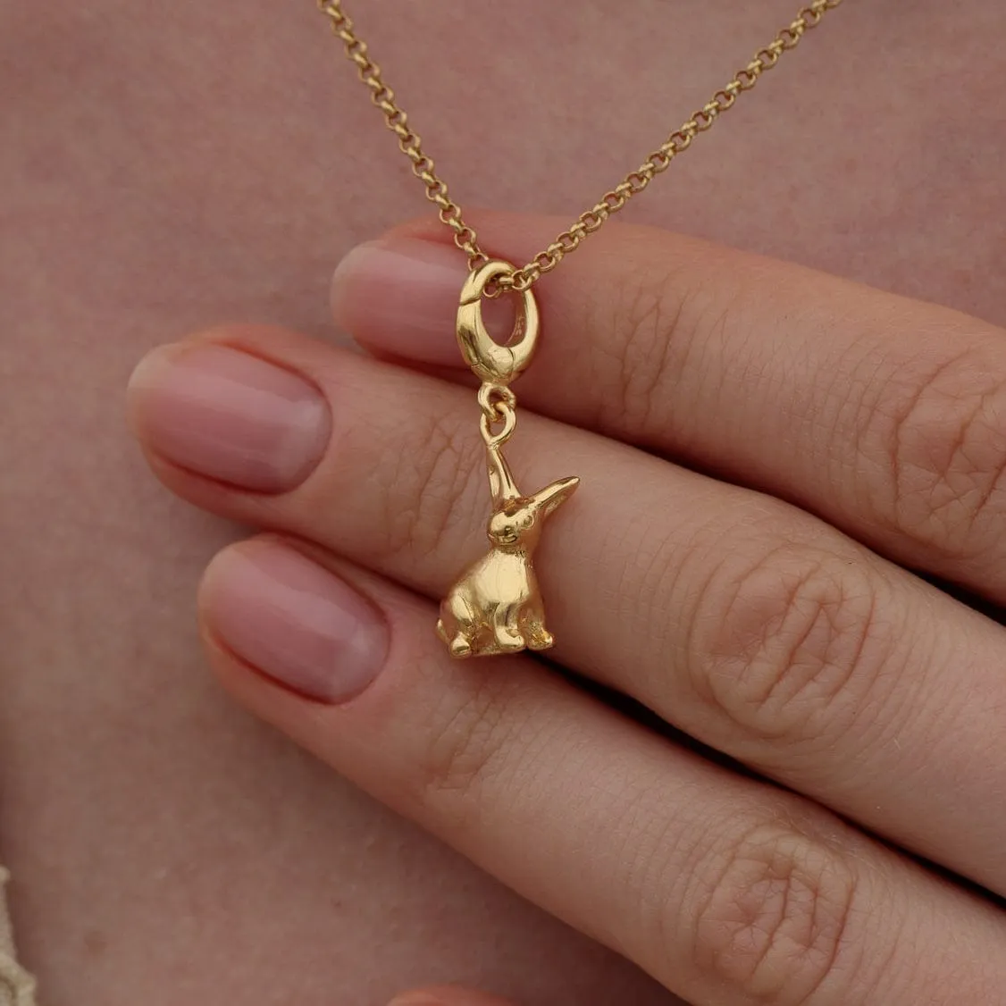 Gold Plated Bunny Charm