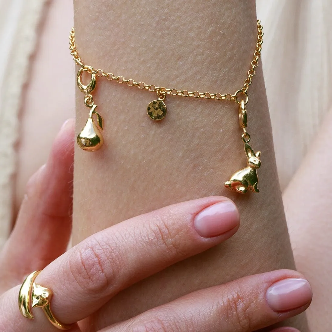 Gold Plated Bunny Charm