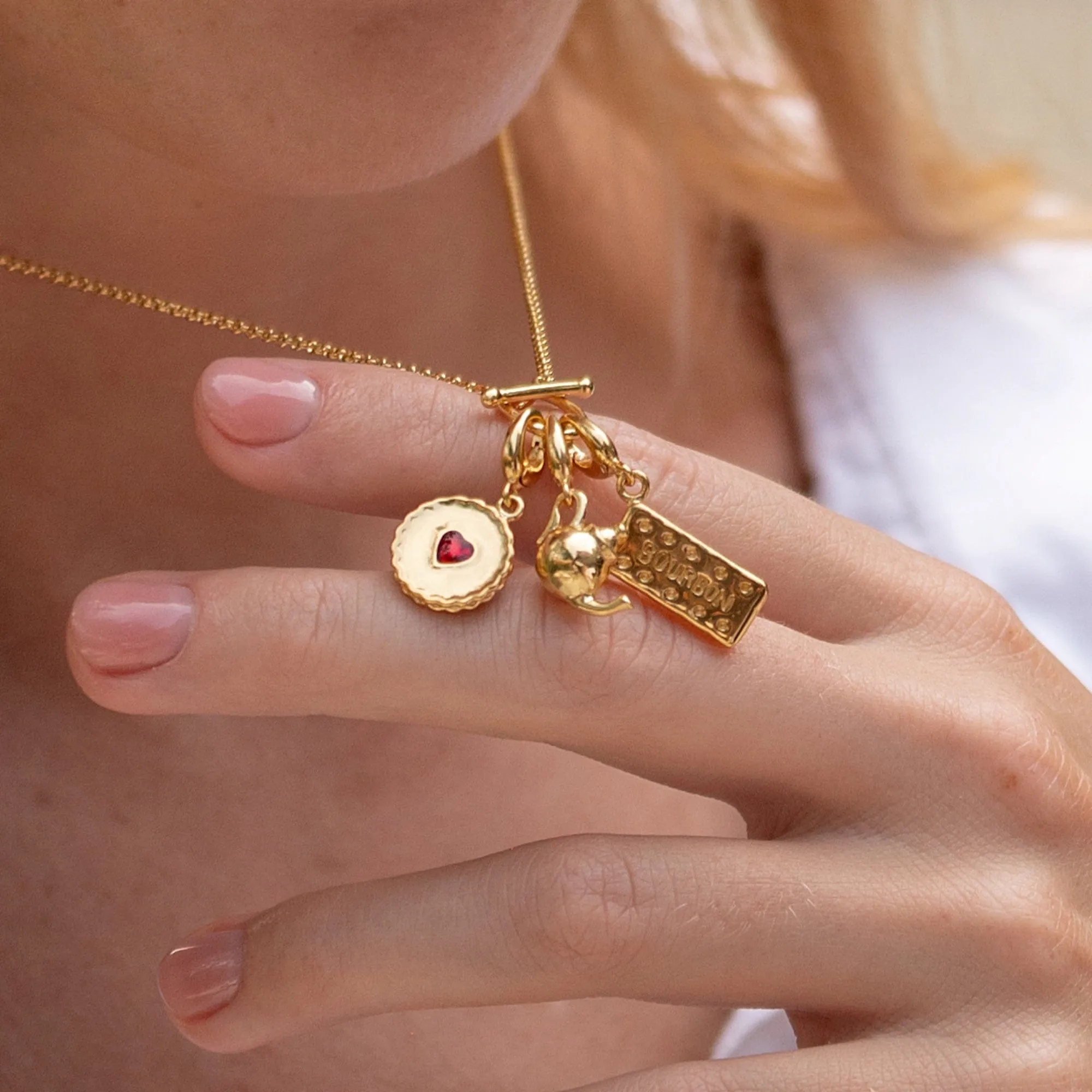 Gold Plated Jammie Dodger Charm