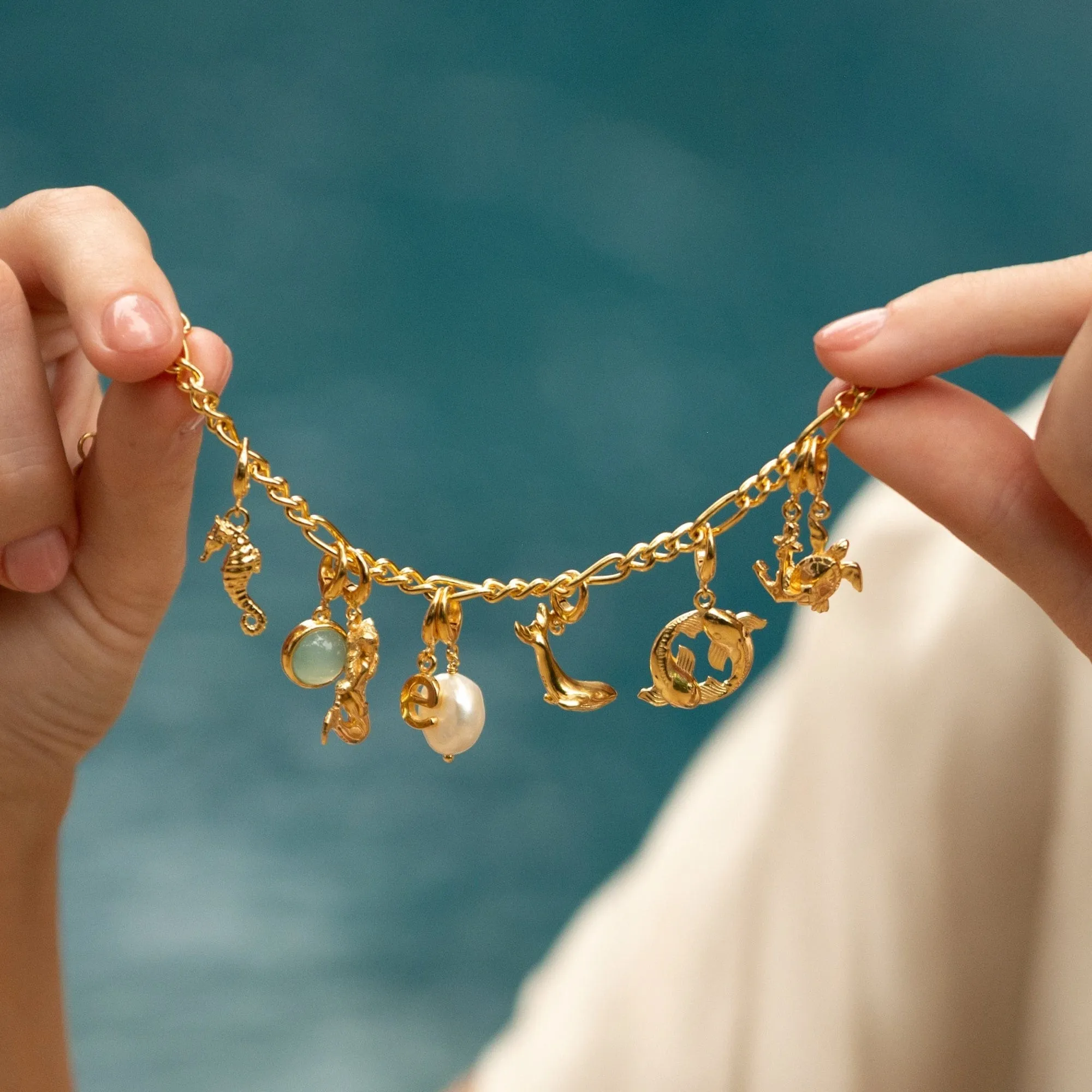 Gold Plated Seahorse Charm