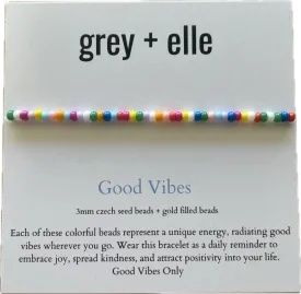 Grey   Elle Good Vibes Bracelet