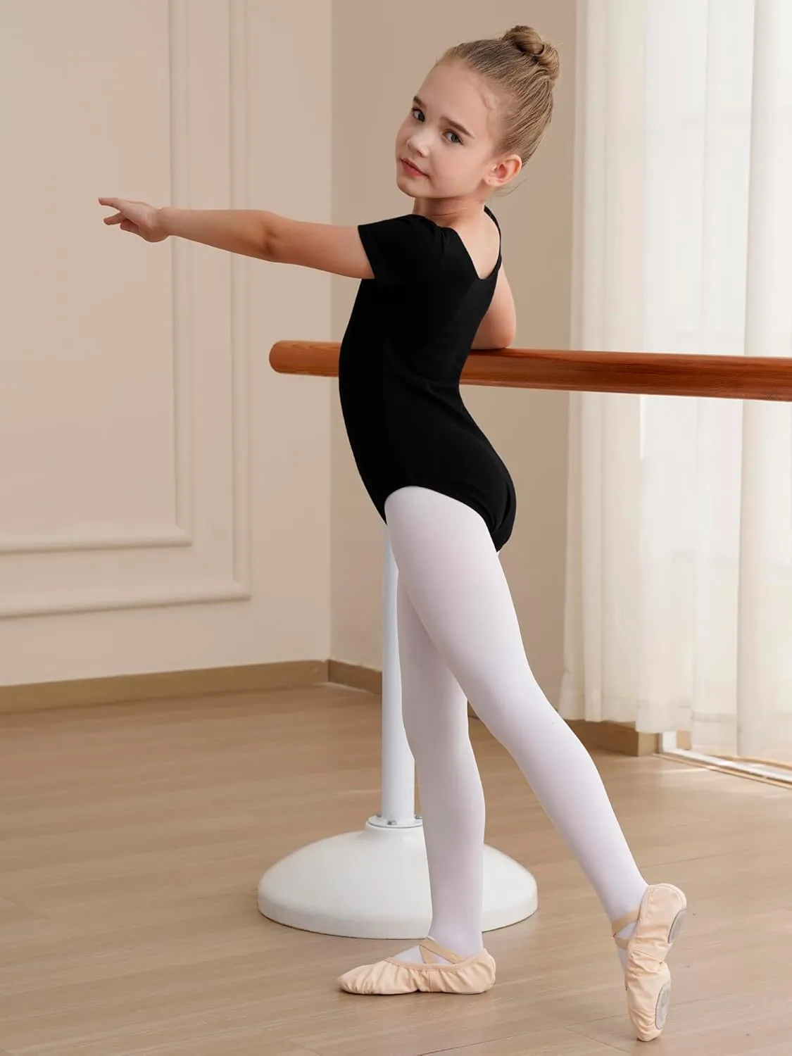 Gymnastics Leotards for Girls Ballet Leotard Toddler girls Bodysuit Short Sleeve Kids Dance Outfits