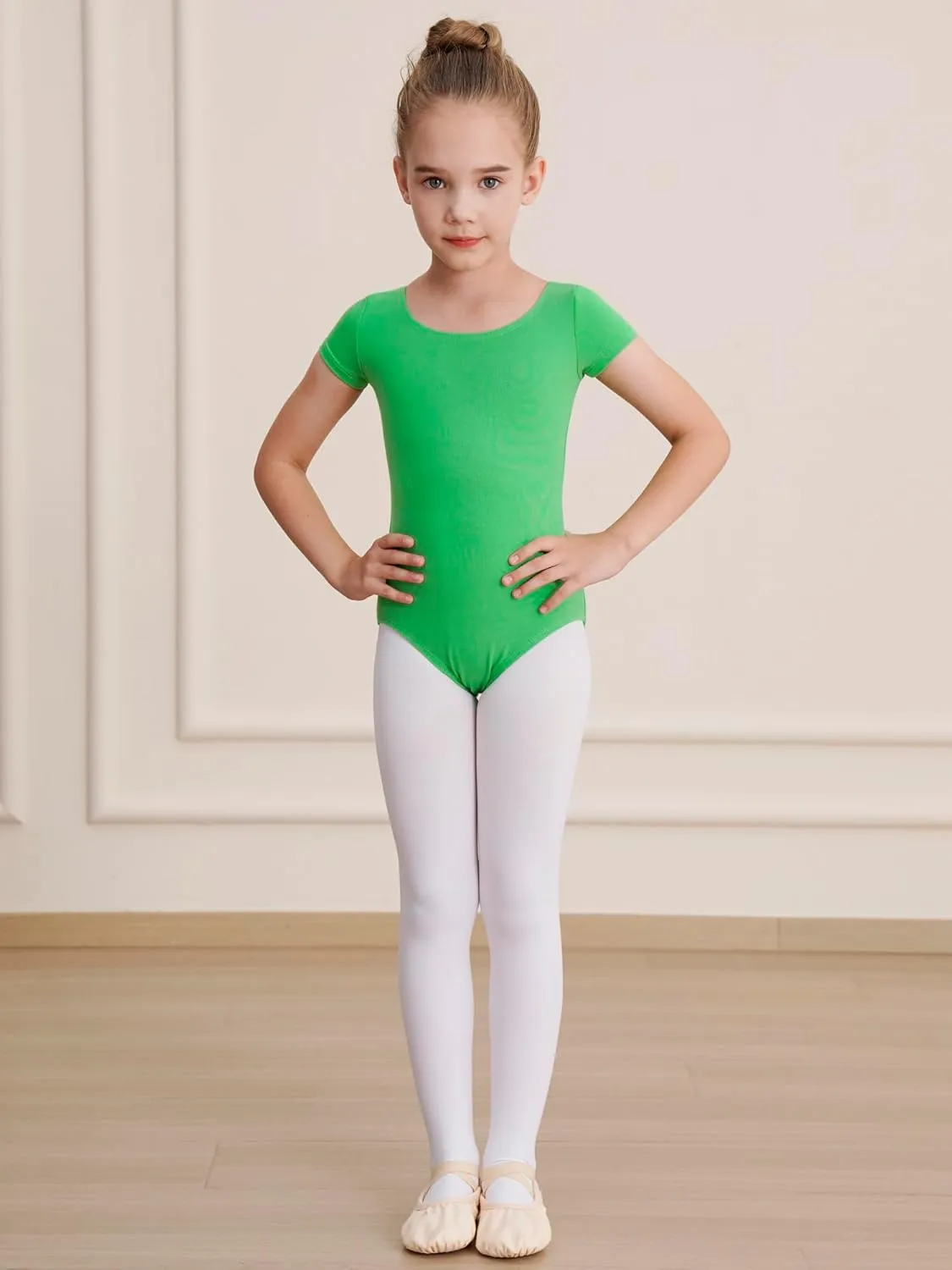 Gymnastics Leotards for Girls Ballet Leotard Toddler girls Bodysuit Short Sleeve Kids Dance Outfits