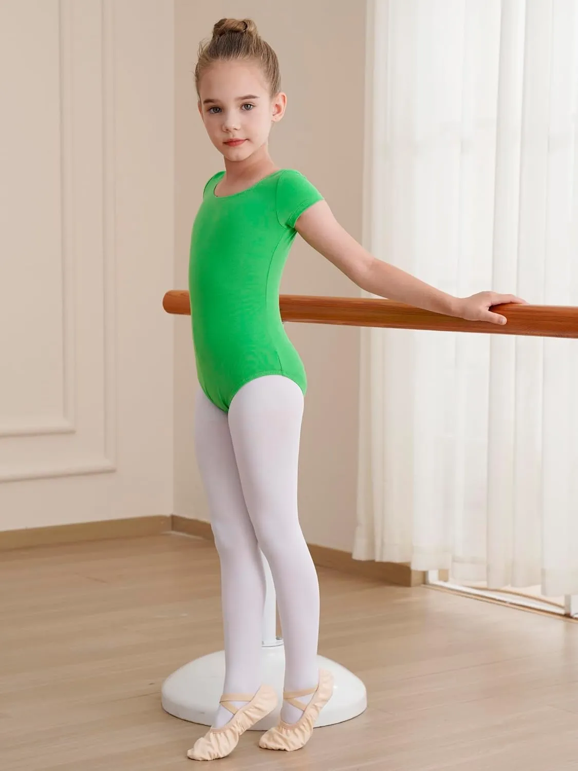 Gymnastics Leotards for Girls Ballet Leotard Toddler girls Bodysuit Short Sleeve Kids Dance Outfits