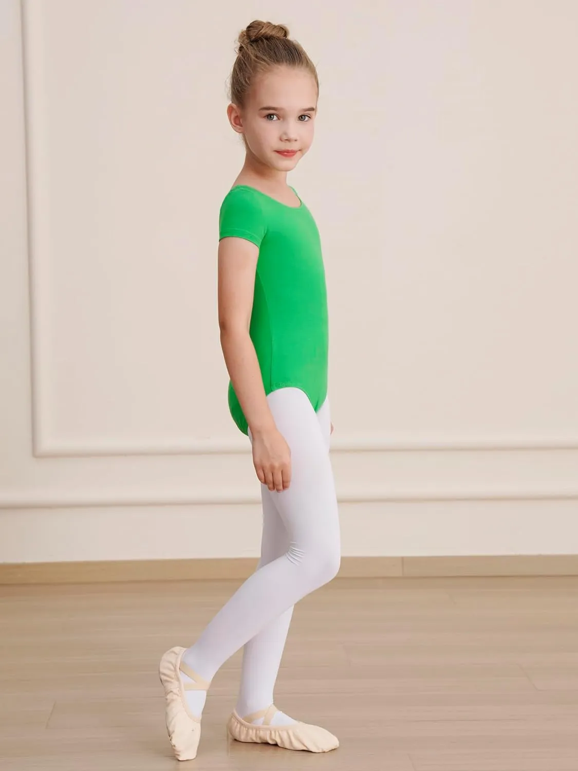 Gymnastics Leotards for Girls Ballet Leotard Toddler girls Bodysuit Short Sleeve Kids Dance Outfits