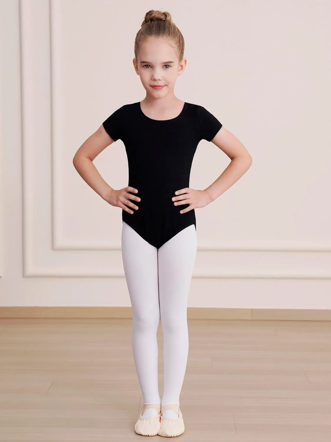 Gymnastics Leotards for Girls Ballet Leotard Toddler girls Bodysuit Short Sleeve Kids Dance Outfits