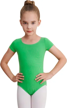 Gymnastics Leotards for Girls Ballet Leotard Toddler girls Bodysuit Short Sleeve Kids Dance Outfits