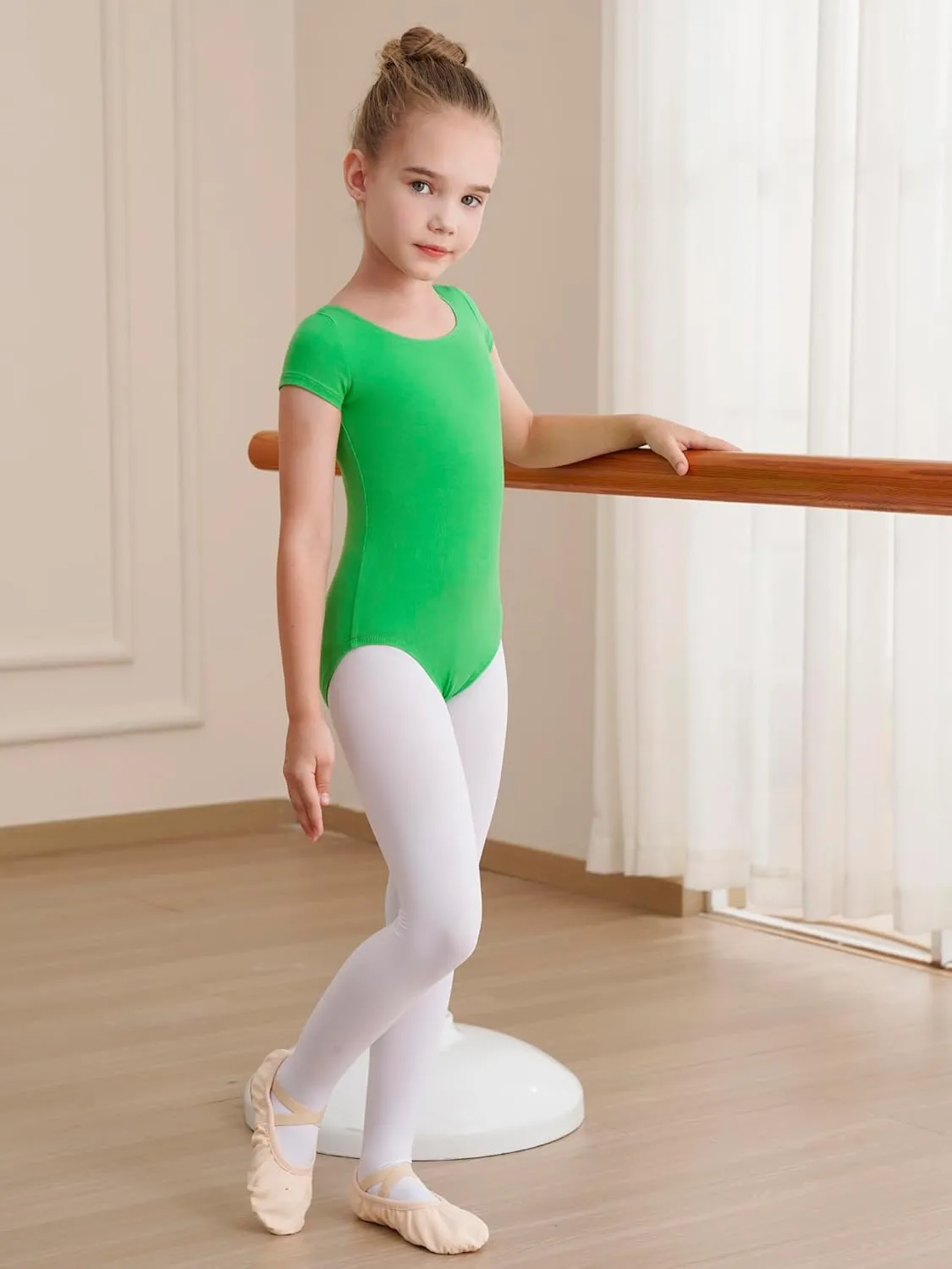 Gymnastics Leotards for Girls Ballet Leotard Toddler girls Bodysuit Short Sleeve Kids Dance Outfits