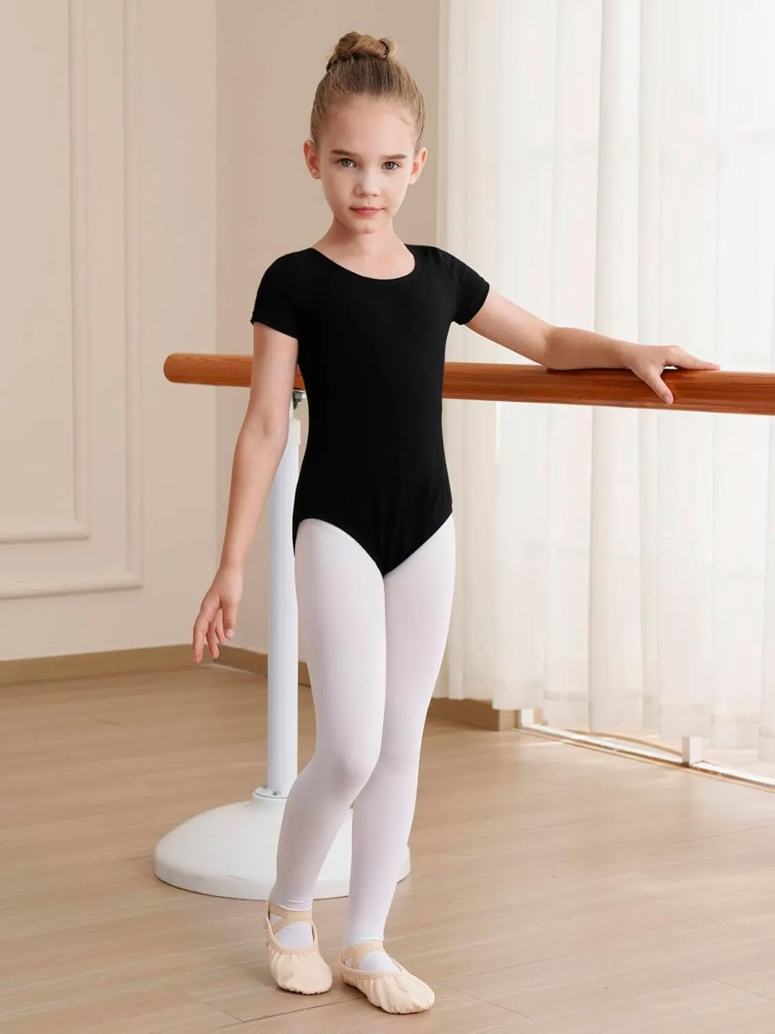 Gymnastics Leotards for Girls Ballet Leotard Toddler girls Bodysuit Short Sleeve Kids Dance Outfits