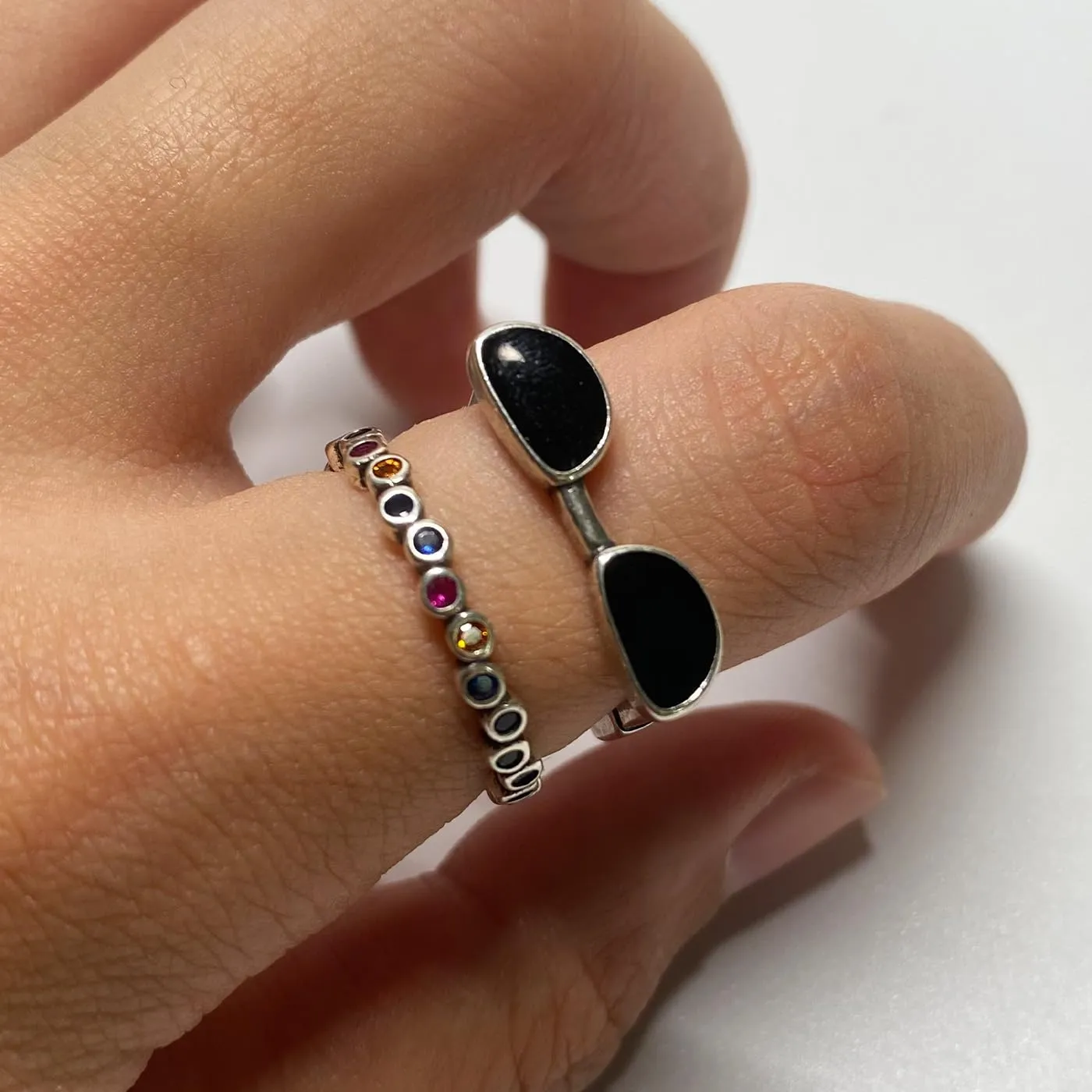 Handmade 925 Sterling Silver Ring Adjustable Cool Stacking Ring Vintage Personalized Jewelry for Women & Men