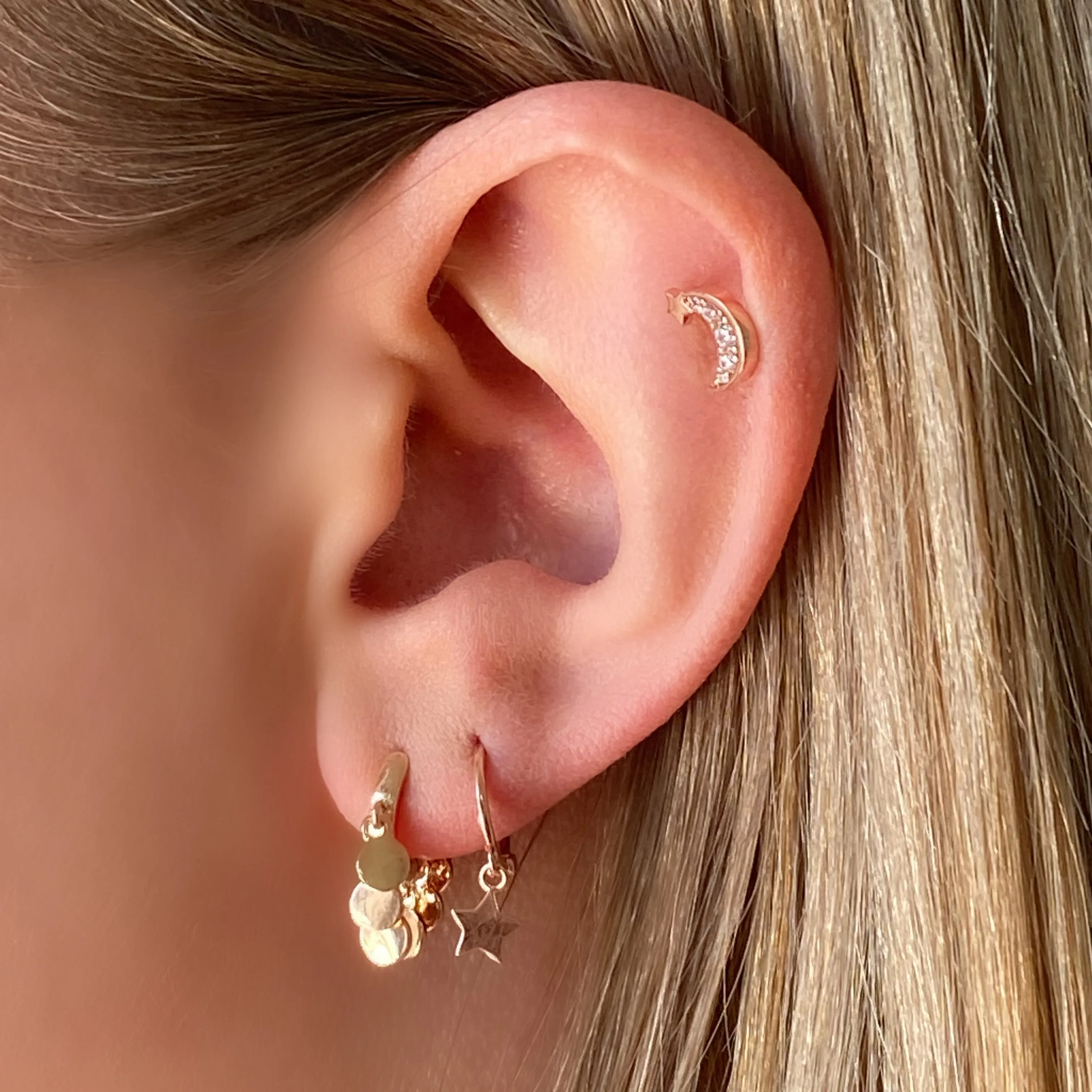 Harmony Rose Gold Huggie Earrings