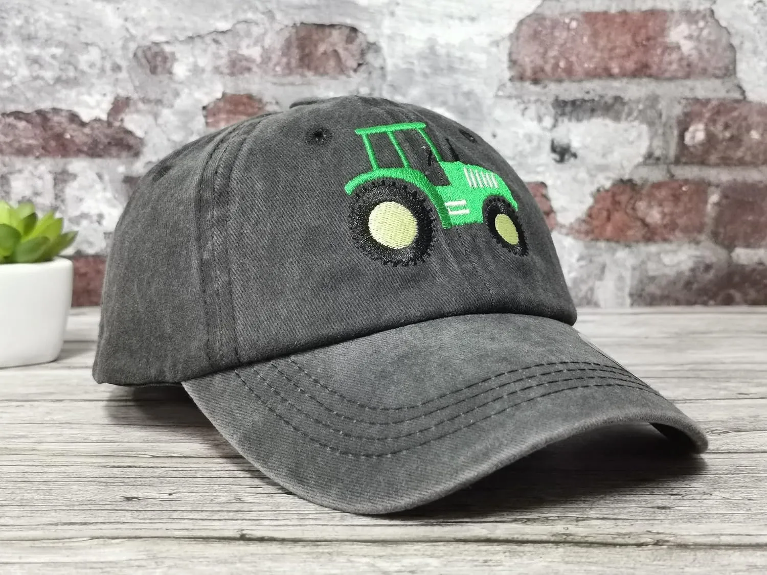 Hepandy Embroidered Farm Tractor Hats for Boys Girls