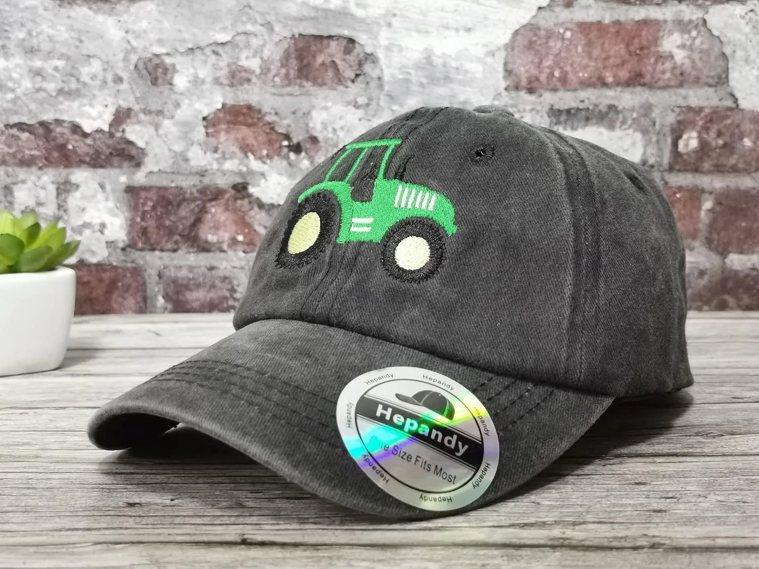 Hepandy Embroidered Farm Tractor Hats for Boys Girls