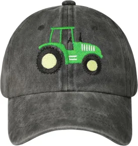 Hepandy Embroidered Farm Tractor Hats for Boys Girls