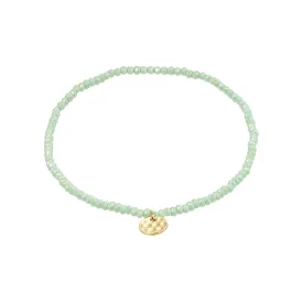 INDIE bracelet green, gold-plated