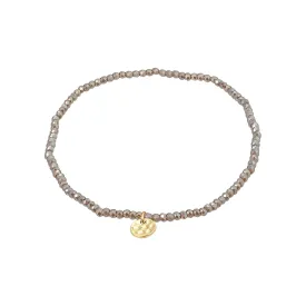 INDIE bracelet grey, gold-plated