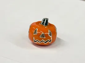 Jack O Lantern Silver Bead