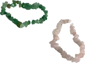 JIA JIA Green and Pink Gemstone Bracelets