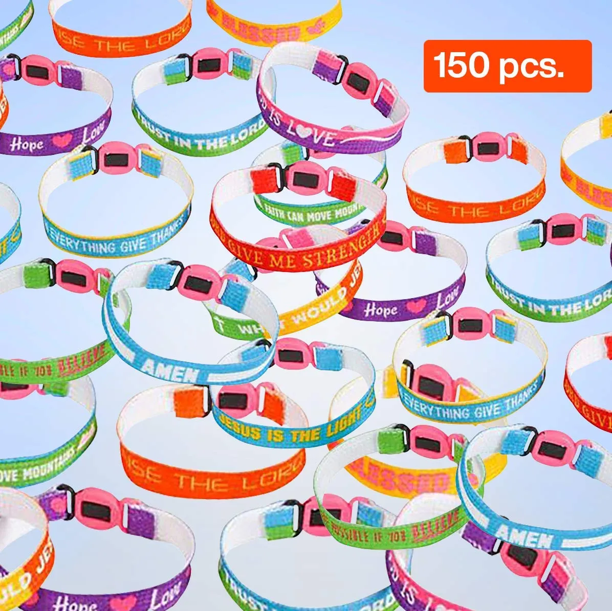 Kicko Assorted Friendship Bracelets - 120 Pieces - Church Events, Gift Ideas, Youth Group