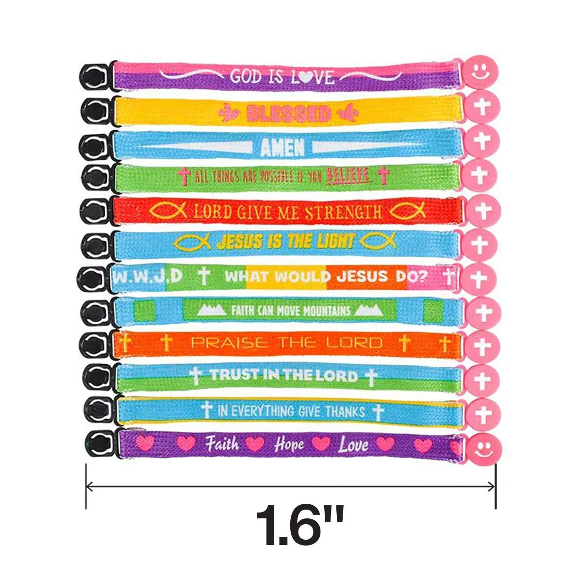 Kicko Assorted Friendship Bracelets - 120 Pieces - Church Events, Gift Ideas, Youth Group