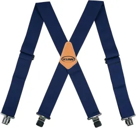 KUNN Mens Suspenders X-Back 2 Inch Wide Elastic Suspender Heavy Duty Clips Work Suspenders