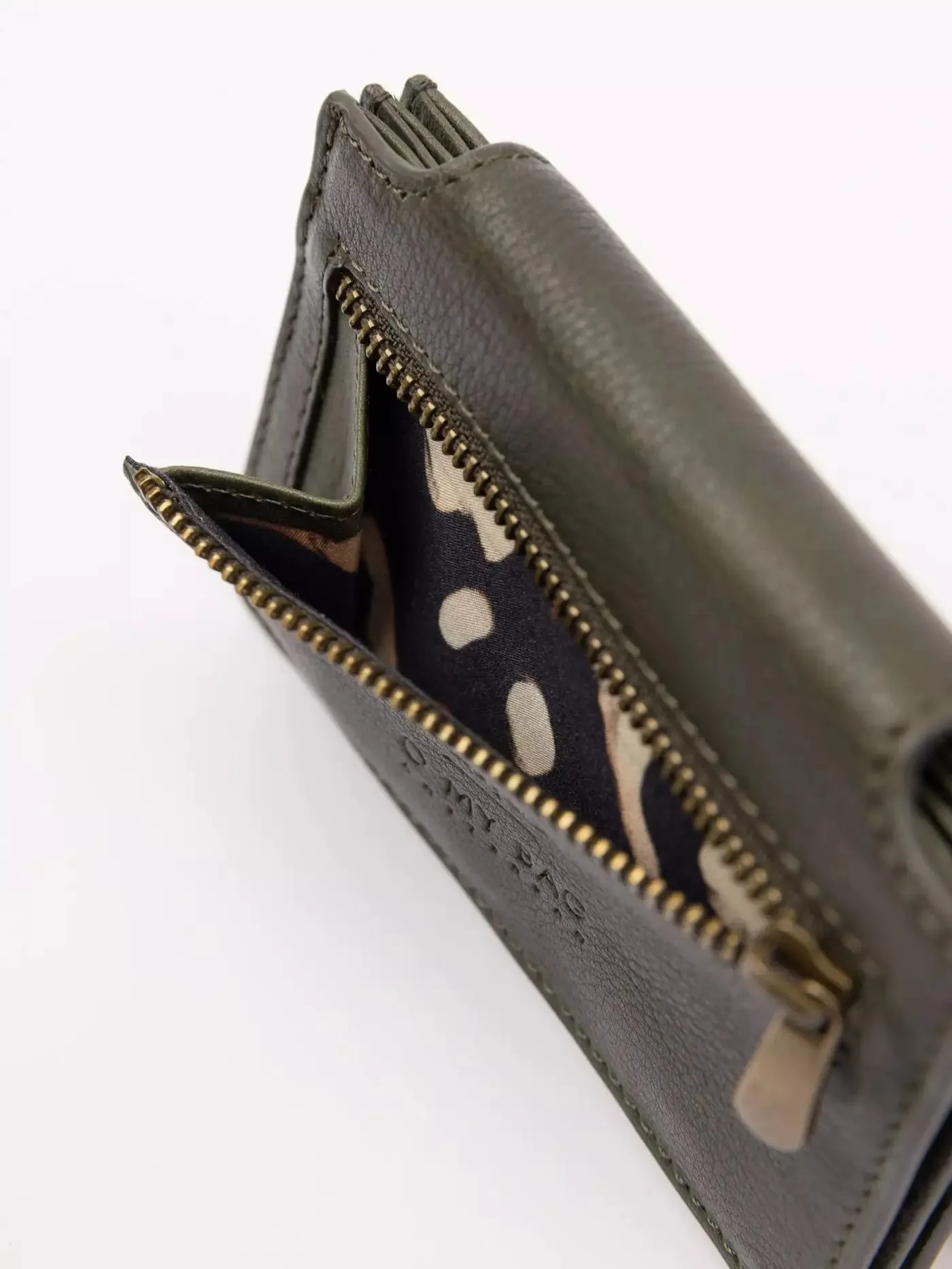 LANIUS x O MY BAG Harmonica wallet 14158 dark olive 688 women