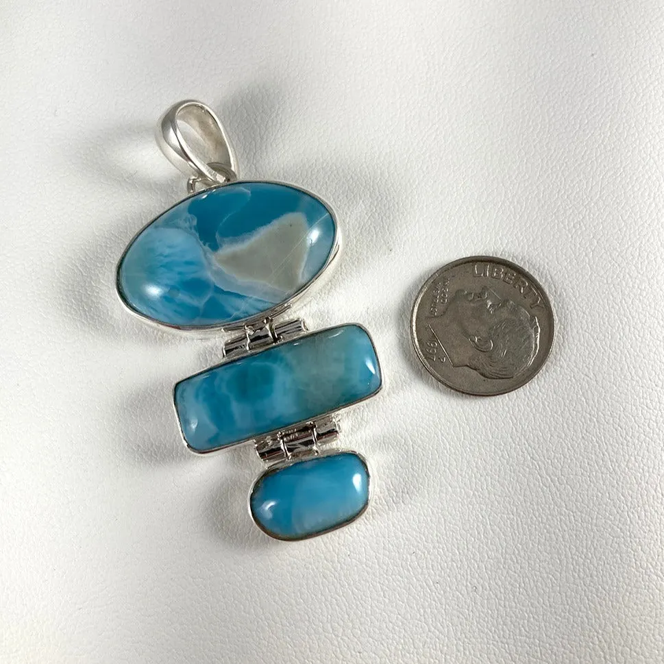 Larimar & Sterling Silver Pendant