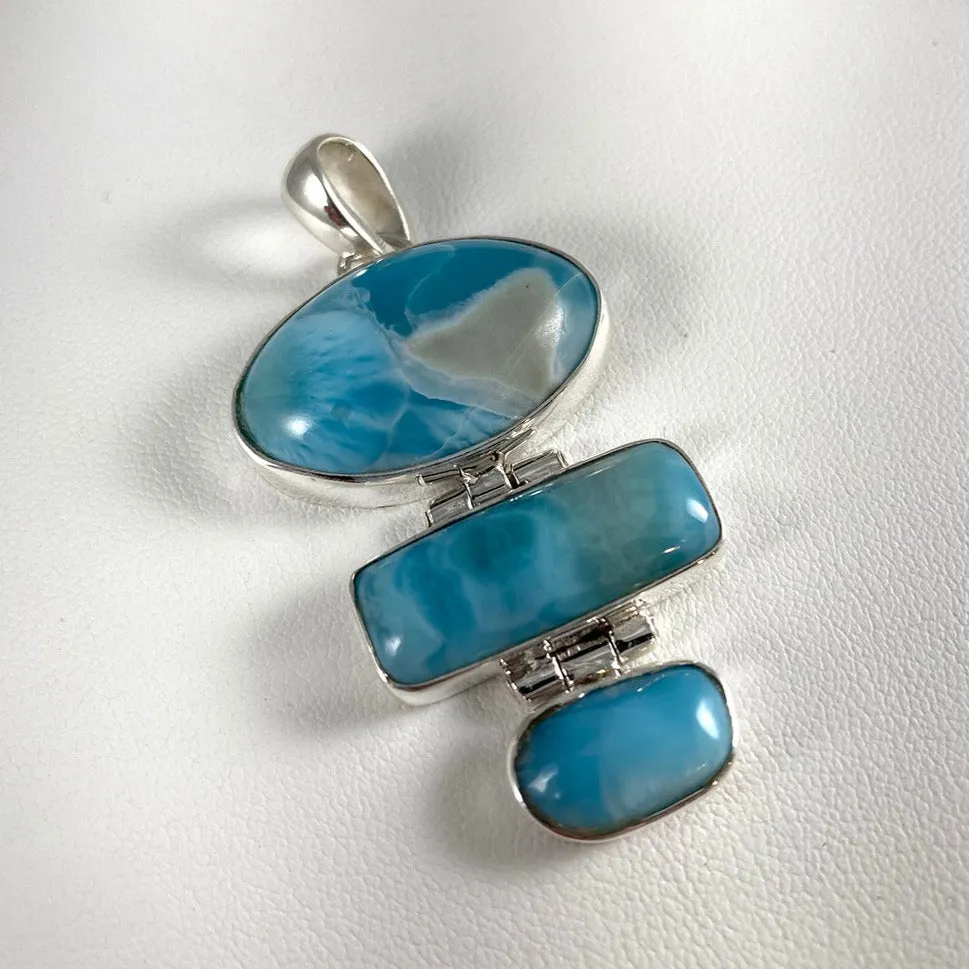 Larimar & Sterling Silver Pendant