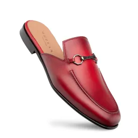 LEATHER ORNAMENT MULE - MEZLAN