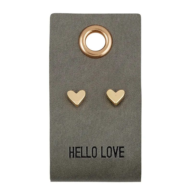 LEATHER TAG EARRINGS