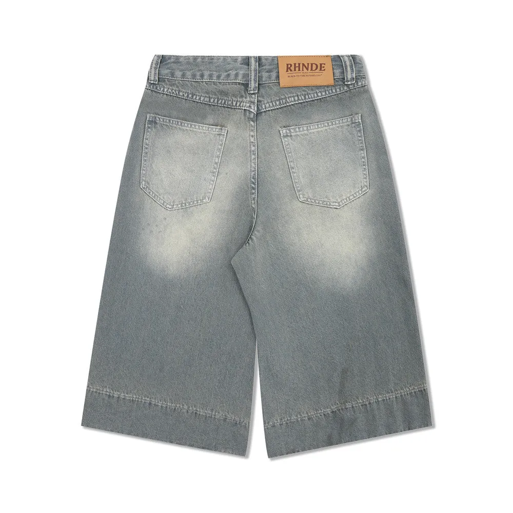 Light | Distressed Denim Shorts