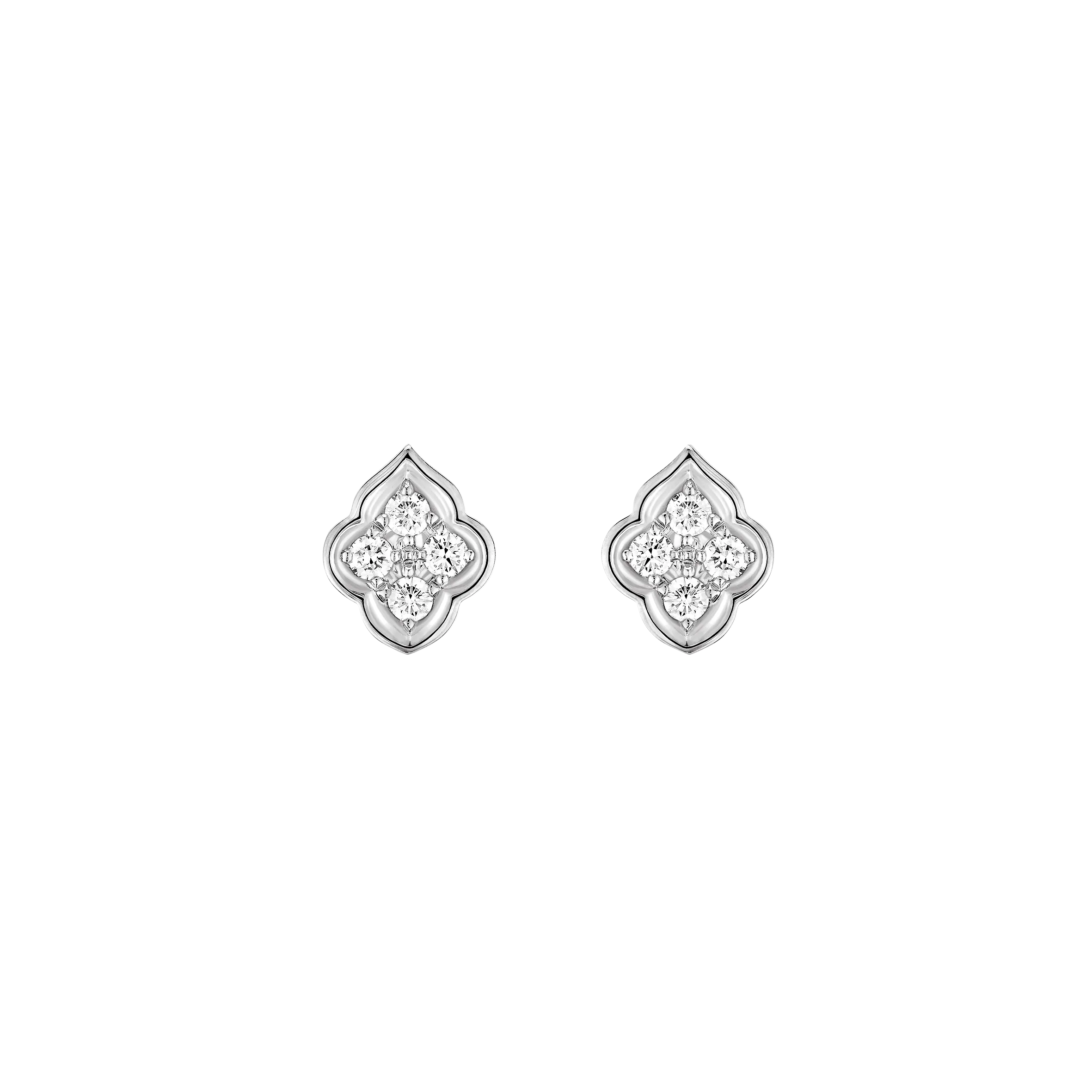 Luce - 4 Diamond Rose Gold Stud Earrings