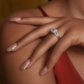 Martha Princess Cut CZ Engagement Ring