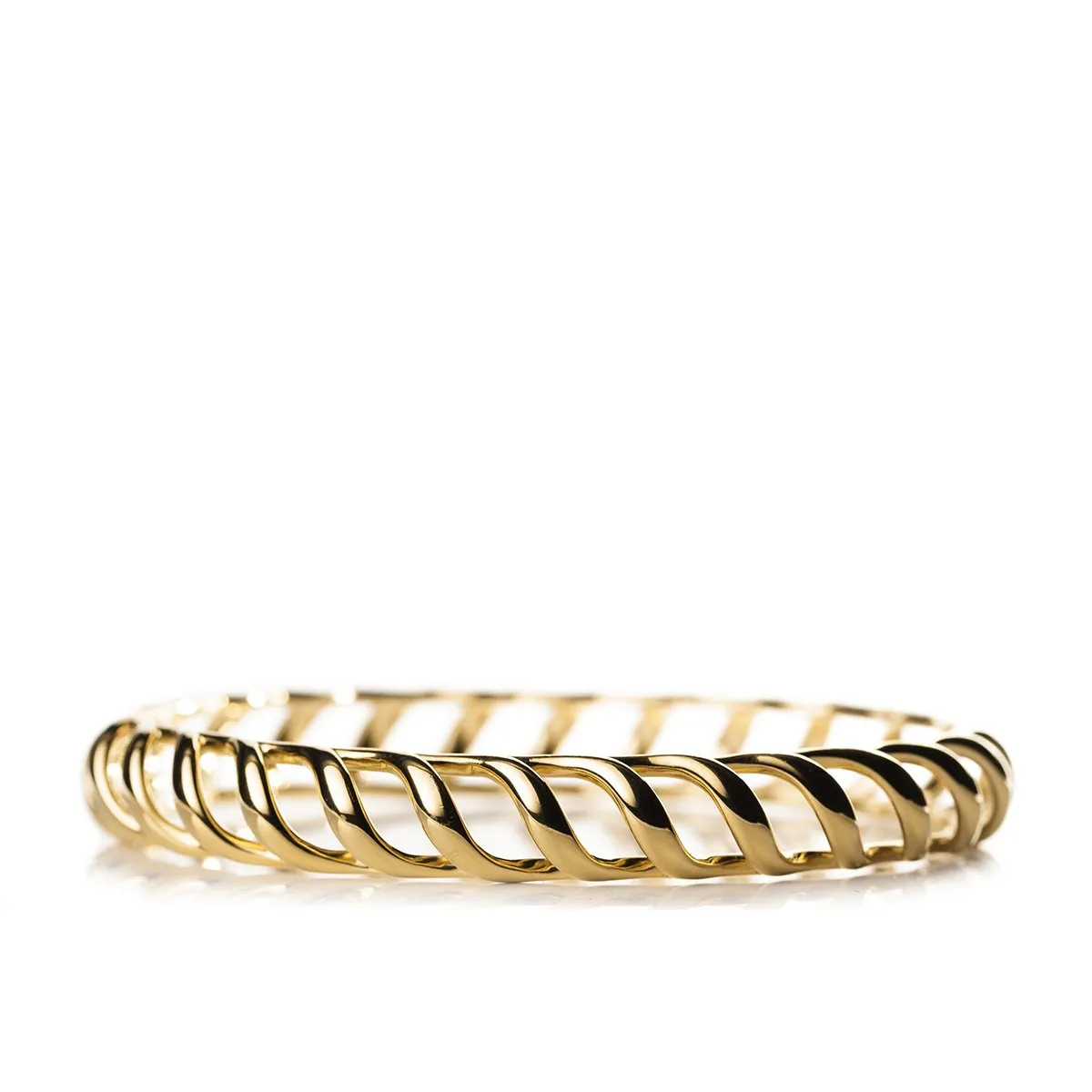 Medusa Bangle Bracelet in Gold