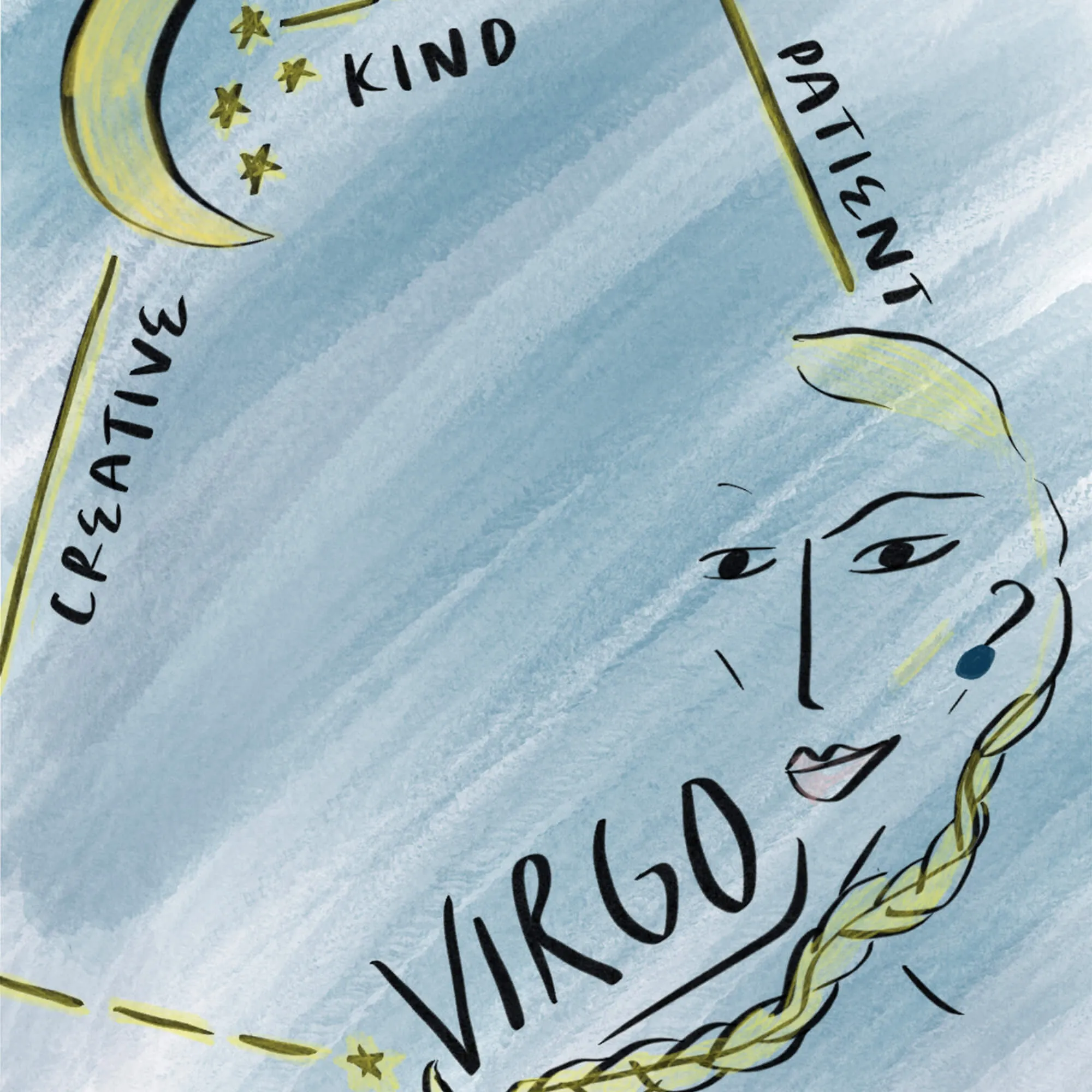 Mini "Virgo" 18K Gold Charm with Diamonds