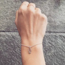 Minna Feminist Charm Bracelet Silver