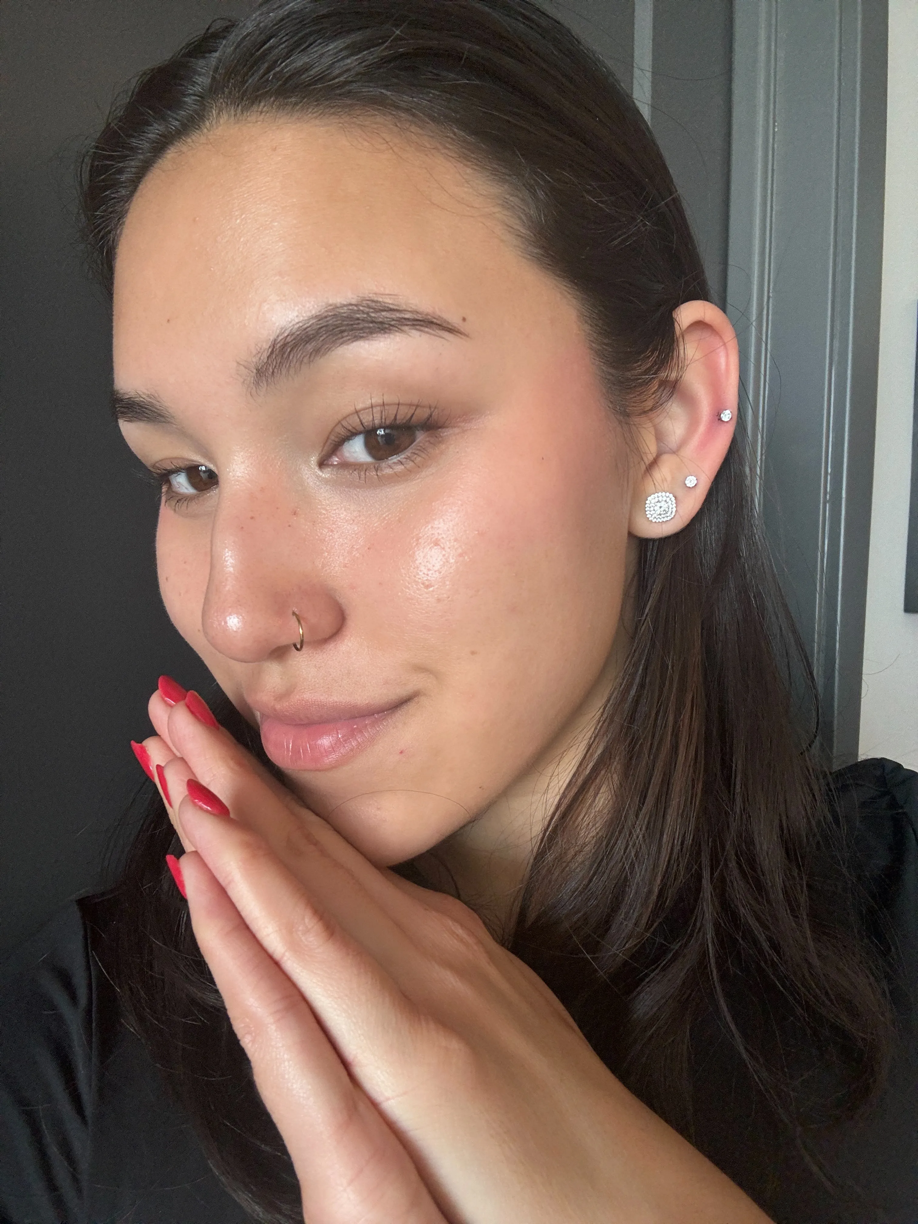 Moissanite by Cate & Chloe Lucy Sterling Silver Stud Earrings with Moissanite Crystals