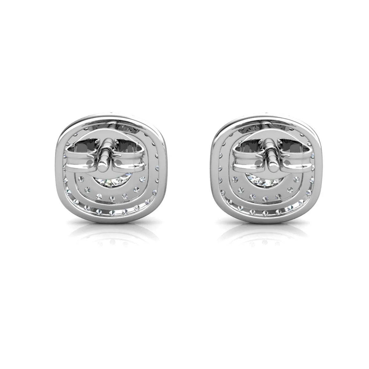 Moissanite by Cate & Chloe Lucy Sterling Silver Stud Earrings with Moissanite Crystals