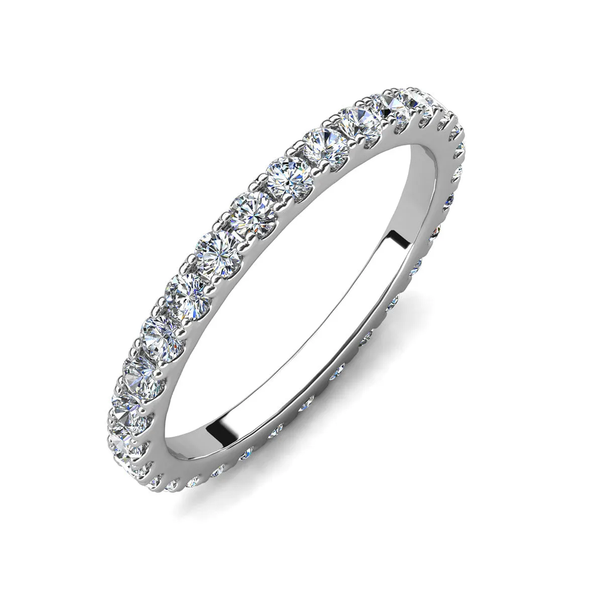 Moissanite by Cate & Chloe Sadie Sterling Silver Ring with Moissanite Crystals