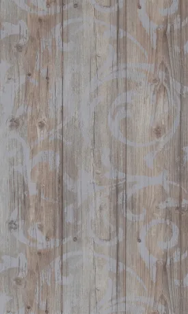 More Than Elements Stenciled Wood Wallpaper 49745