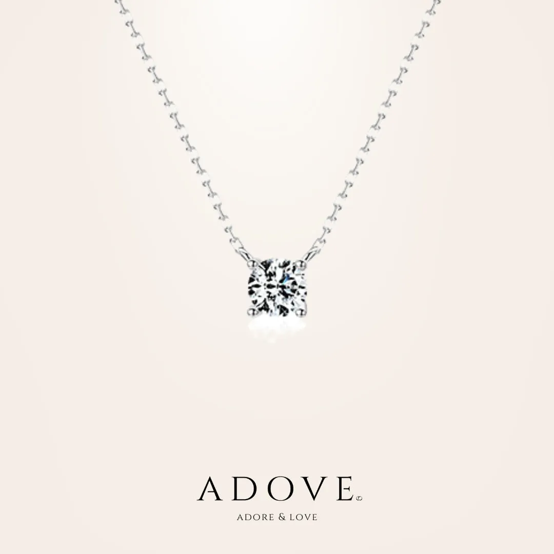 Myra Solitaire Sterling Silver Necklace
